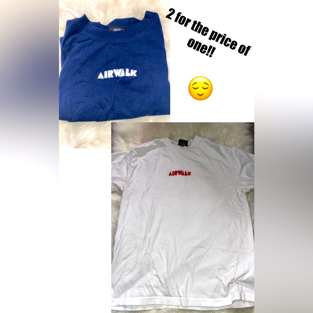 Two air walk T-shirts for the price of one